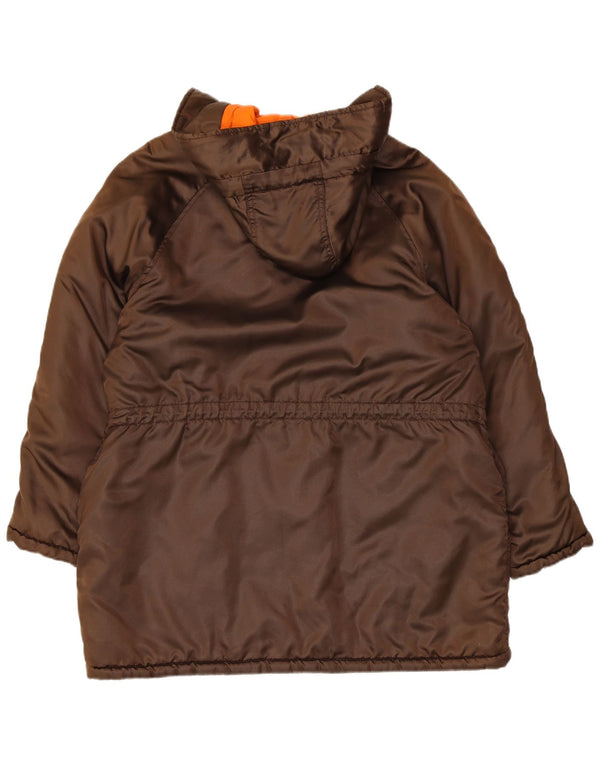 Jachetă parka supradimensionată pentru femei cu glugă Benetton UK 10 Poliamidă maro mică