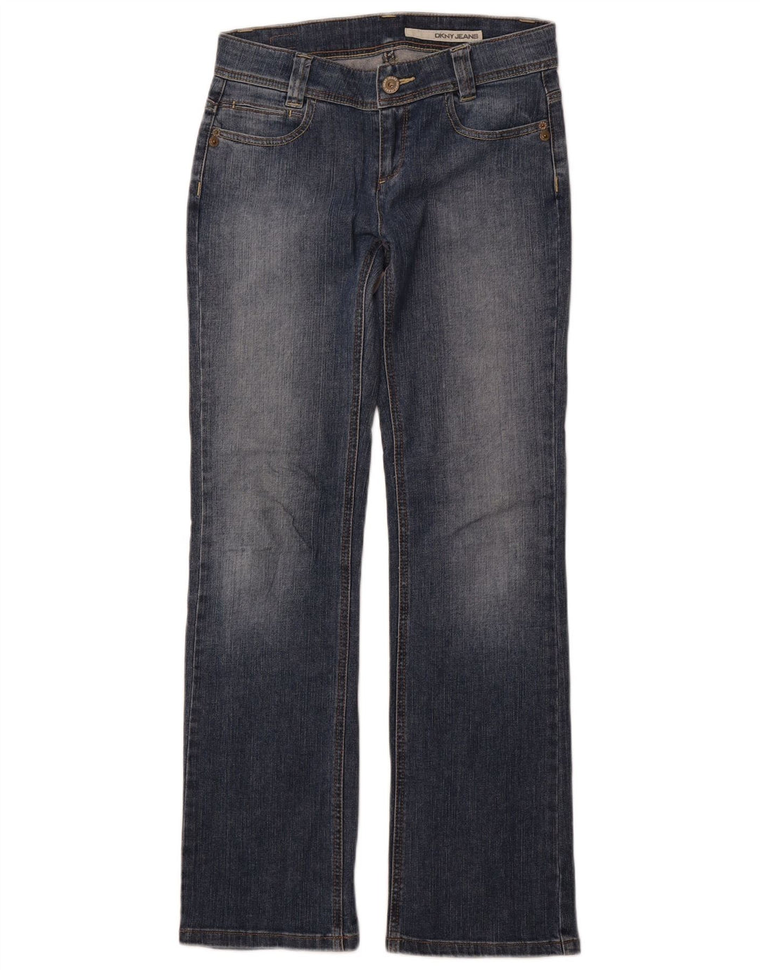 DKNY Blugi drepti pentru femei US 4 Small W28 L31 Blue Bumbac