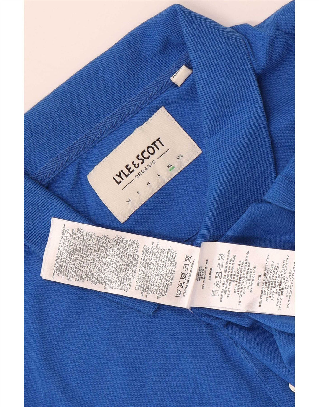 Tricou polo pentru bărbați Lyle & Scott, bumbac albastru XL