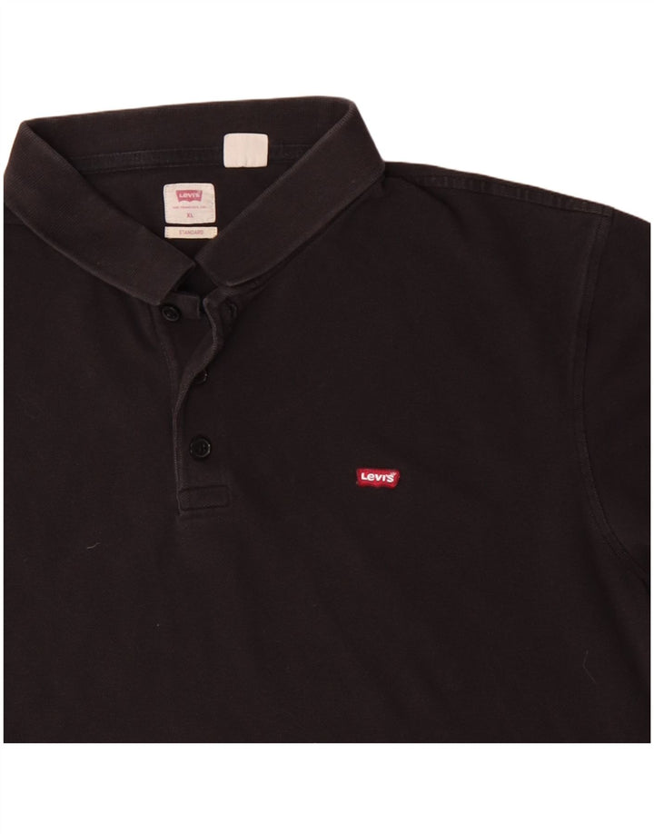 Cămașă polo LEVI'S pentru bărbați, cu tăiere standard, XL, bumbac negru