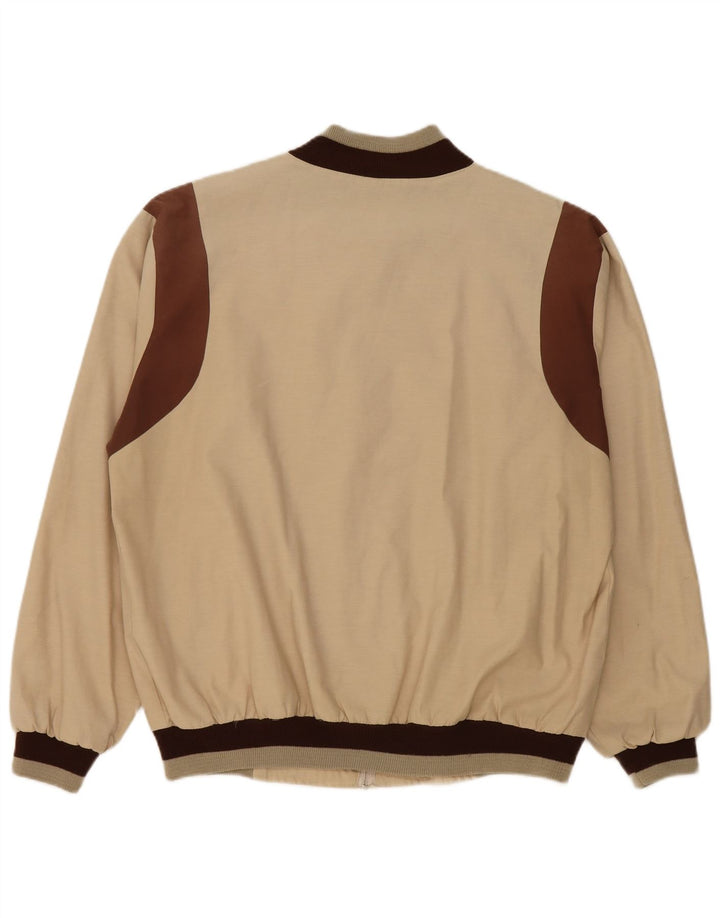 Bomber vintage pentru bărbați UK 42 XL Bej Poliester color bloc