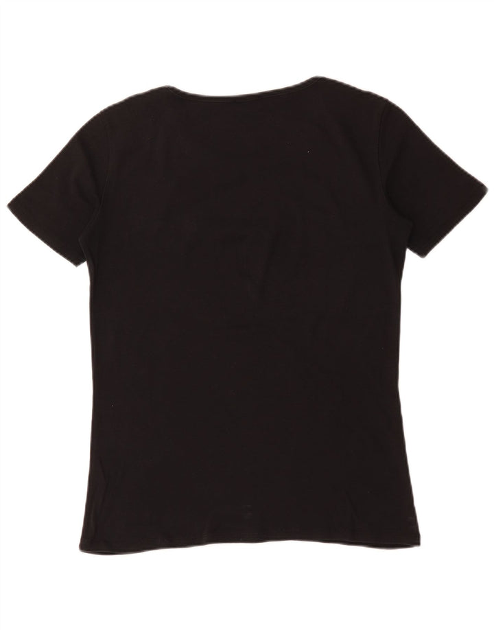 Max & Co. Tricou grafic pentru femei Top UK 14 Large Black