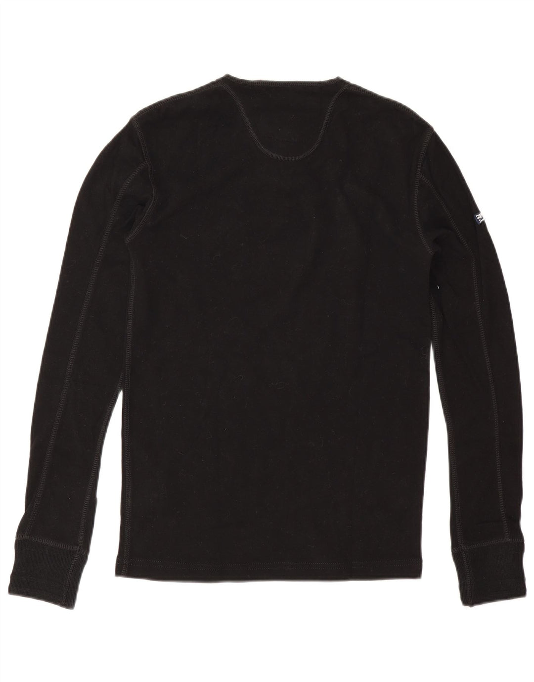 Top pentru bărbați Superdry cu mânecă lungă, mic, negru