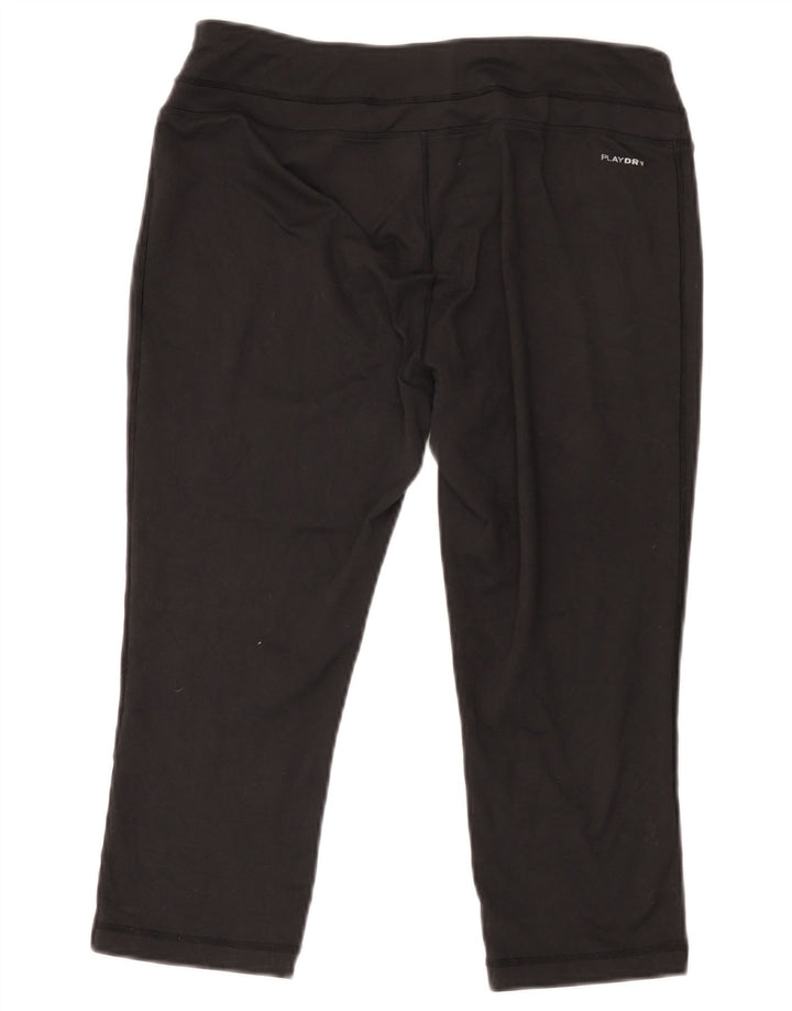 Leggings Capri pentru femei REEBOK UK 14, mare, negru, poliester