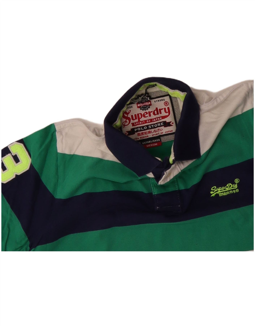 SUPERDRY tricou polo cu grafică pentru bărbați, bumbac cu dungi multicolore medii