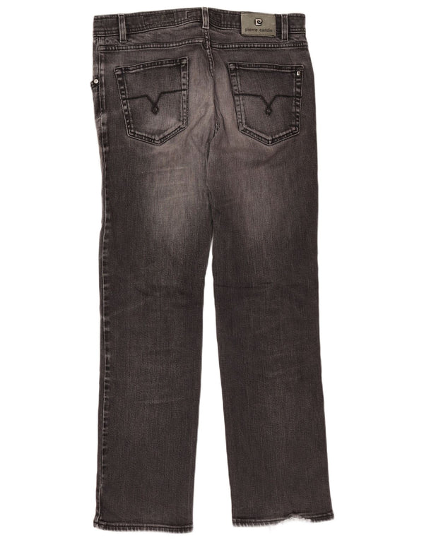 PIERRE CARDIN Blugi drepti pentru bărbați W36 L32 bumbac gri