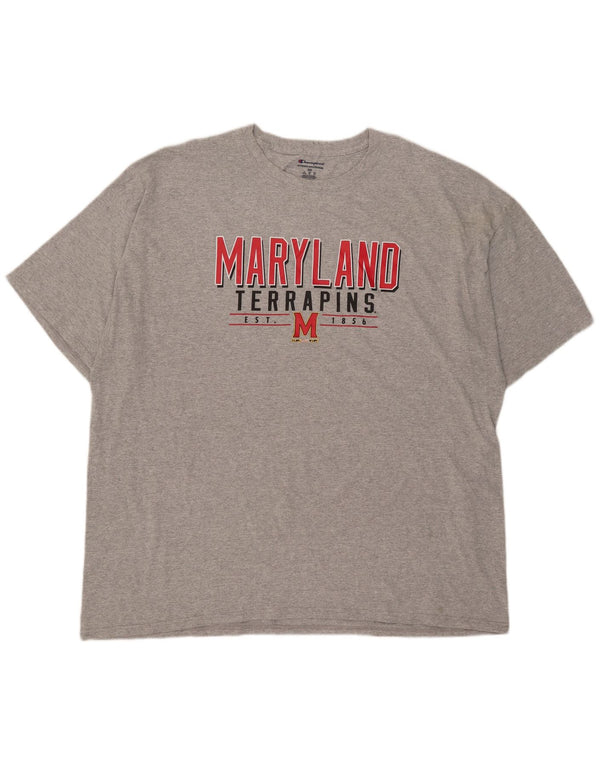 Tricou cu grafică Champion pentru bărbați Maryland Terrapins Top 3XL gri