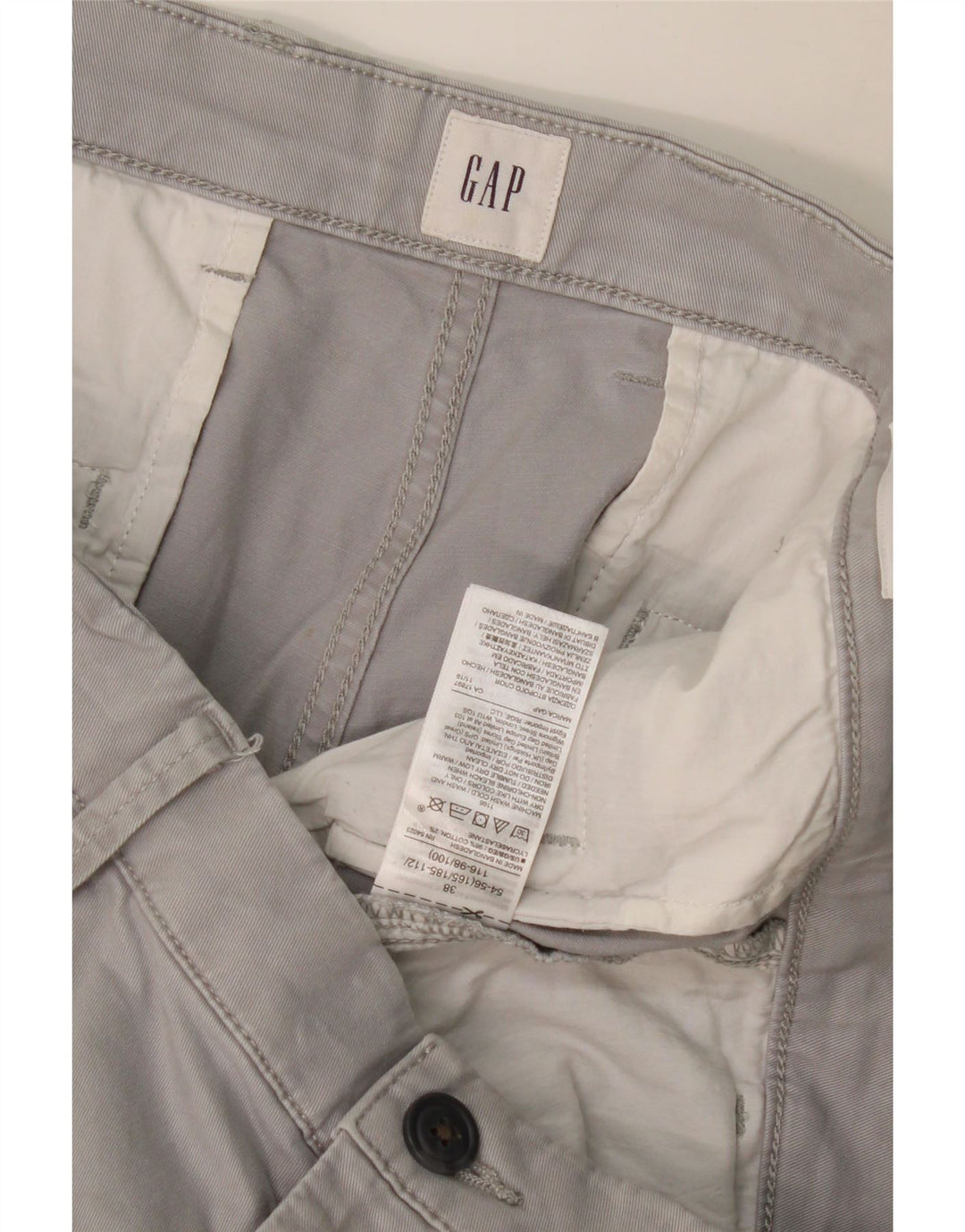 Pantaloni scurți chino pentru bărbați GAP W38 XL bumbac gri
