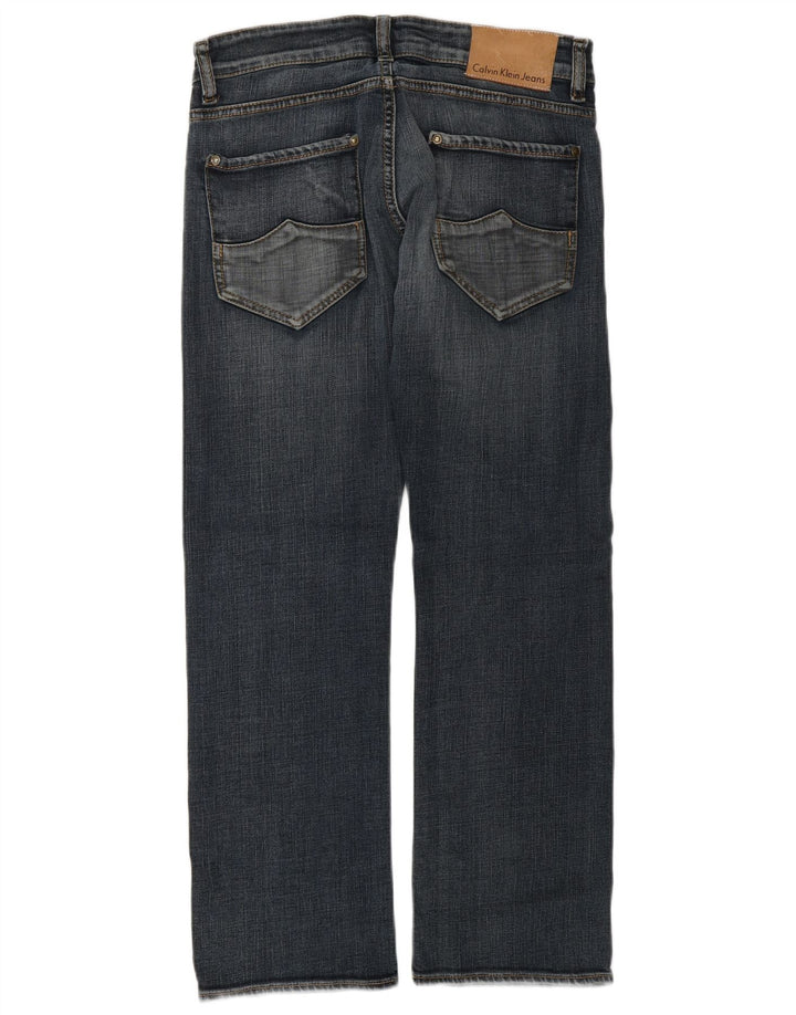 Blugi drepti pentru femei CALVIN KLEIN L30 L27 Bumbac albastru
