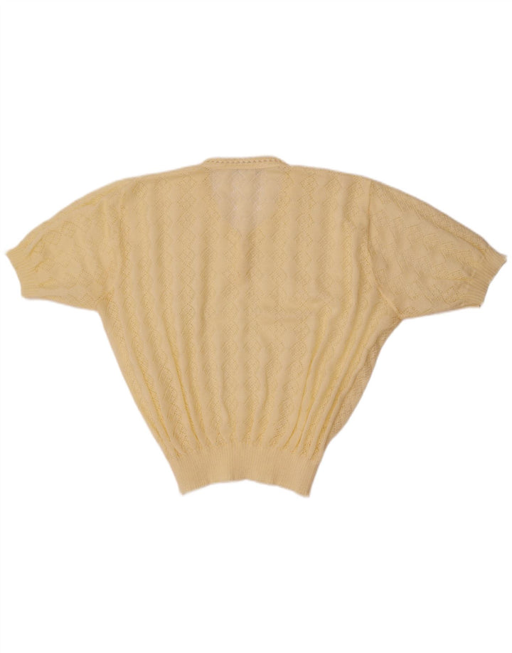 Bluză din tricot vintage pentru femei IT 52 2XL Poliacrilic alb