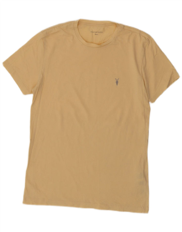 Tricou bărbătesc All Saints Top mic galben bumbac