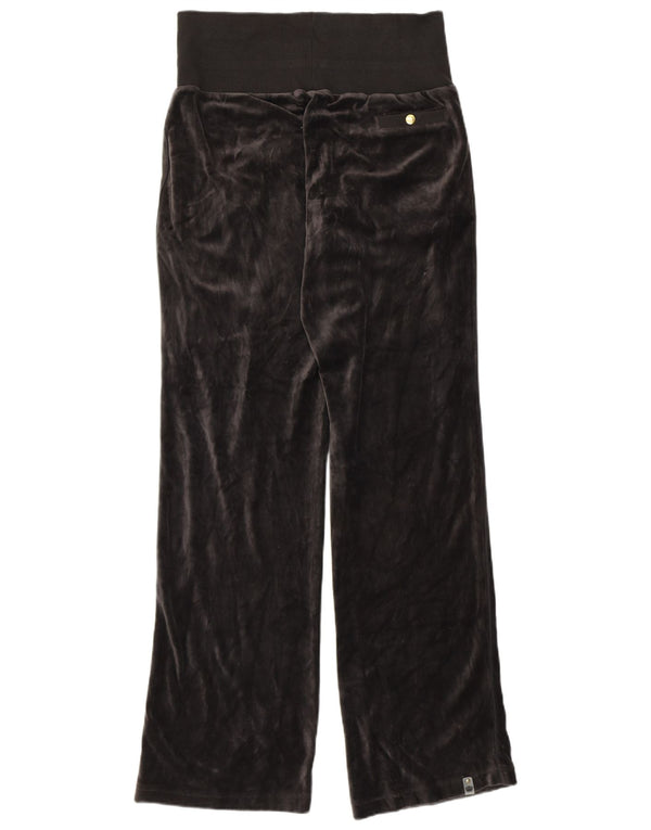 Pantaloni de trening Adidas pentru femei din velur UK 14 mare bumbac gri