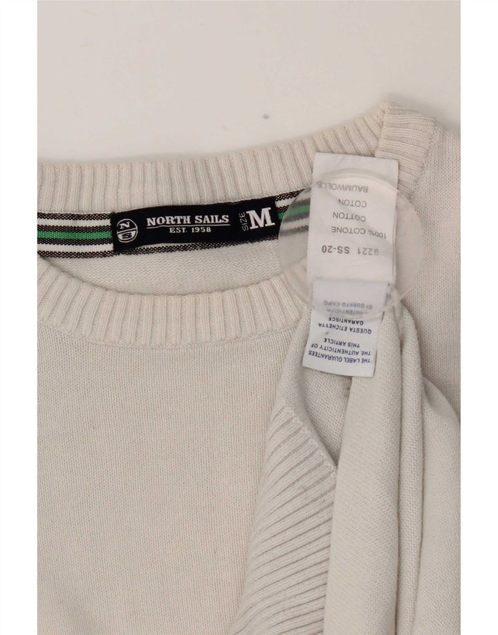 Pulover North Sails pentru femei cu decolteu triplu UK 14, bumbac gri mediu