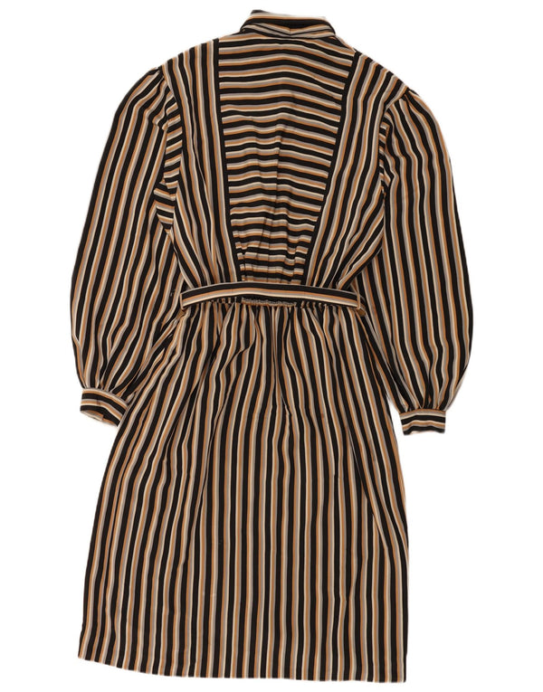 Rochie de bază vintage pentru femei cu cravată în față UK 12 Medium, multicoloră, în dungi