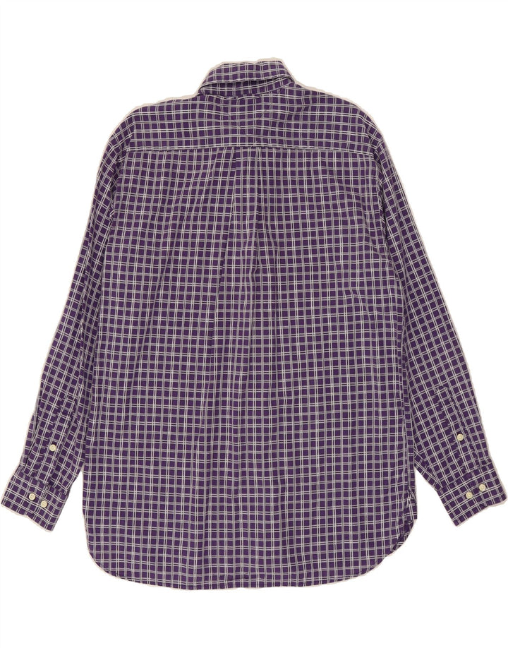 TOMMY HILFIGER Mens Shirt Medium Purple Check Cotton Vintage Tommy Hilfiger and Second-Hand Tommy Hilfiger from Messina Hembry 
