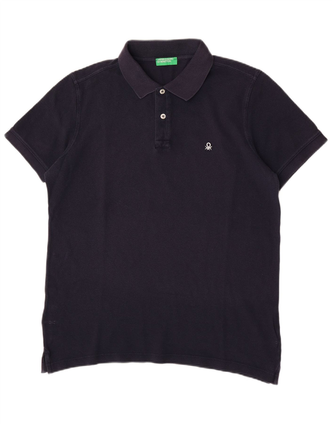 Tricou polo Benetton pentru bărbați, mediu bleumarin