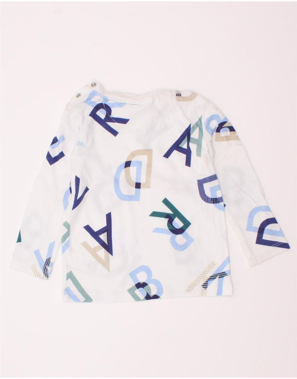 Top grafic Ted Baker pentru bebelusi cu maneca lunga 12-18 luni, bumbac alb