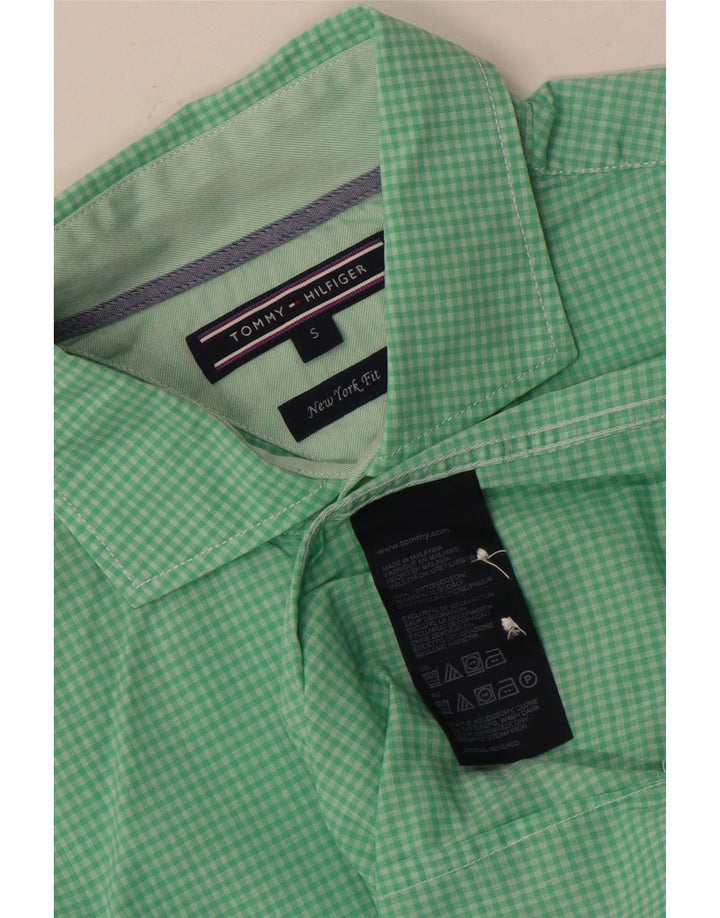 Cămașă Tommy Hilfiger pentru bărbați, bumbac, verde