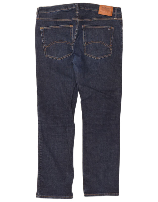 Tommy Hilfiger Mens Straight Jeans W38 L32 Navy Blue Cotton