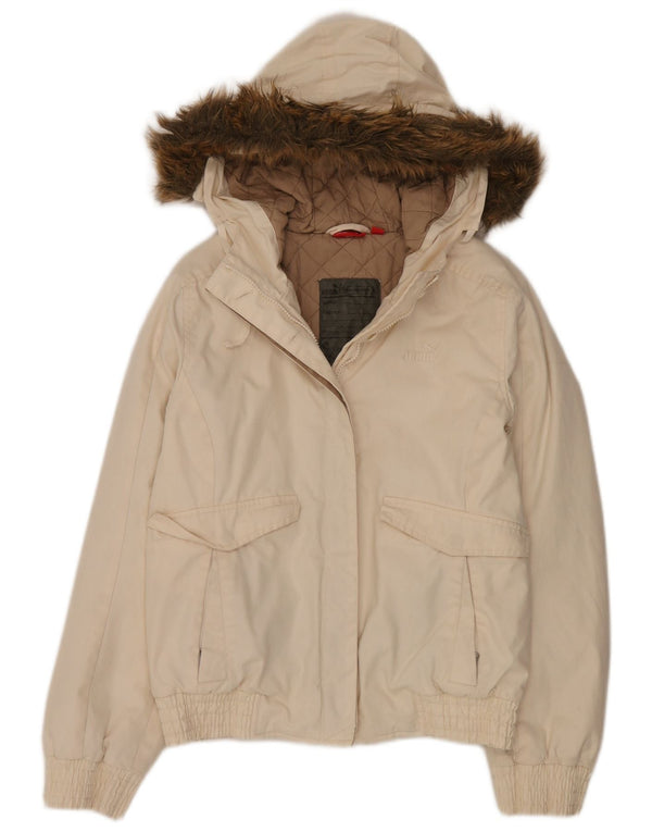 Jachetă bomber cu glugă Puma pentru femei UK 6 XS Off White