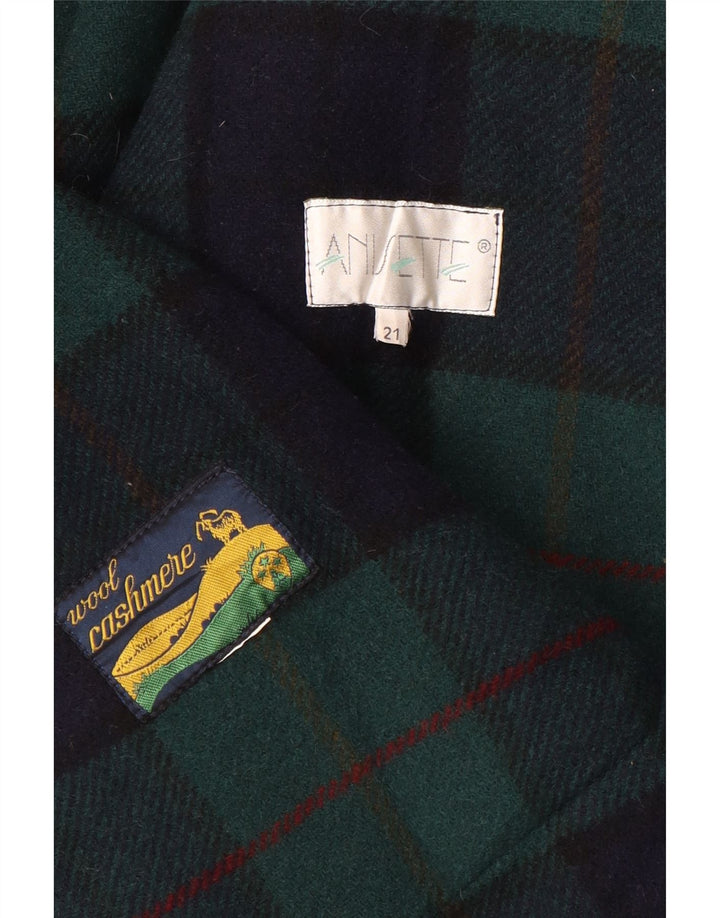 Pardesiu vintage pentru femei UK 20 2XL Lână bleumarin