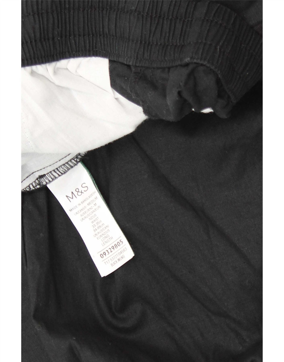 Pantaloni chino drepți pentru bărbați Marks & Spencer, L33 L31, in negru