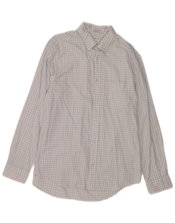 Cămașă Gant pentru bărbați, cu formă regulată, mărimea 43/44 17 1/2 XL, bumbac vichy albastru
