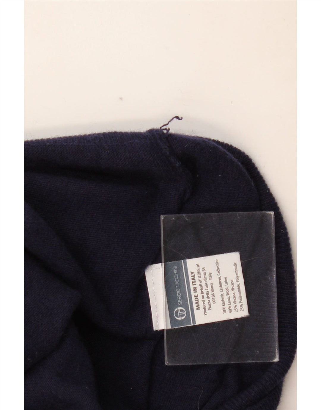 SERGIO TACCHINI Pulover pentru bărbați cu gât rulat, mare, lână bleumarin