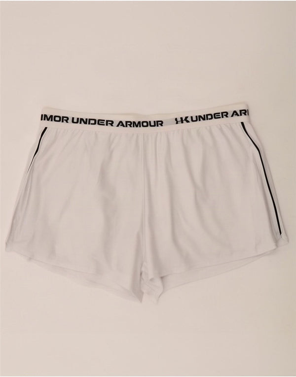 Pantaloni scurți sport grafic Under Armour pentru femei UK 20 2XL poliester alb
