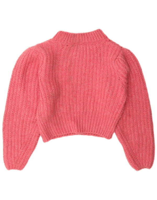 Pulover pentru femei Topshop UK 10 mic roz acrilic