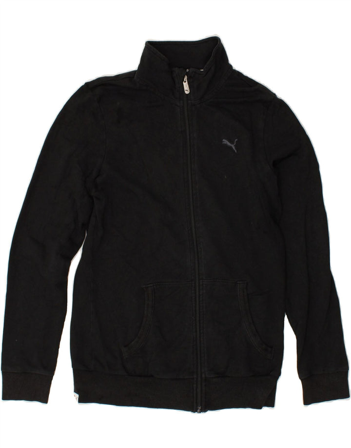 PUMA Womens Tracksuit Top Jacket UK 10 Small Black | Vintage Puma | Thrift | Second-Hand Puma | Used Clothing | Messina Hembry 