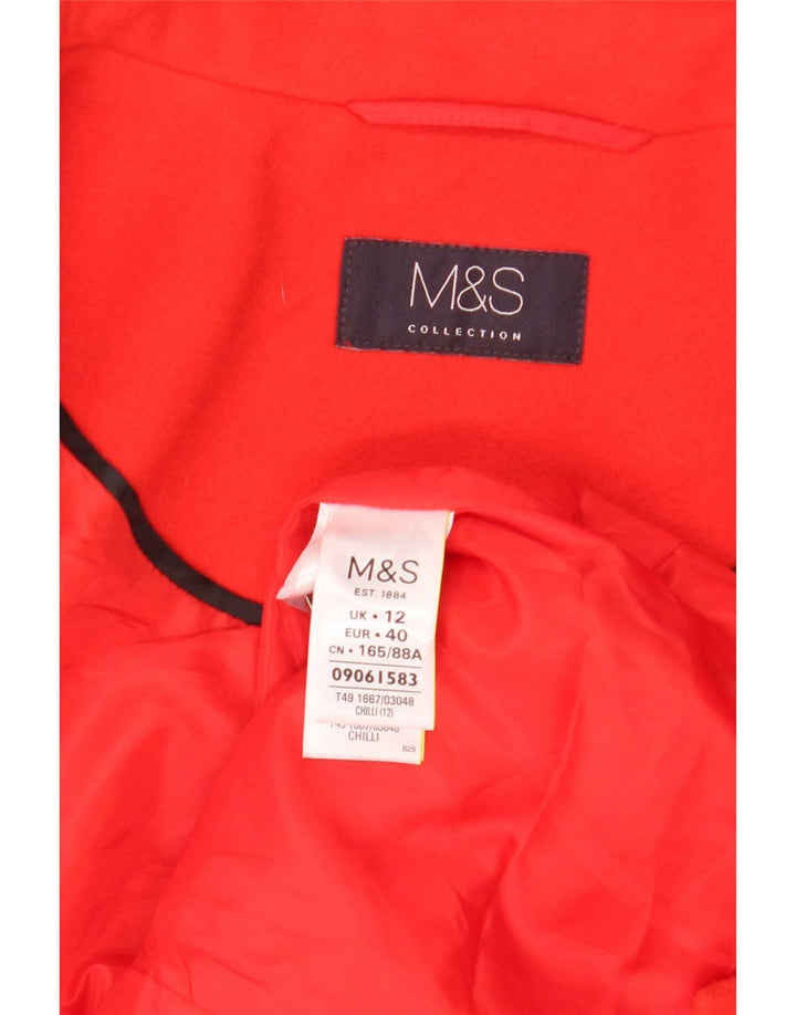 Palton pentru femei Marks & Spencer UK 12 Poliester roșu mediu