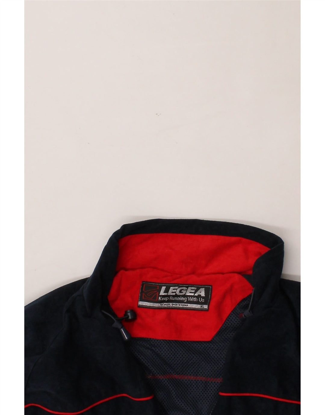 LEGEA Mens Tracksuit Top Jacket XL Navy Blue Colourblock Polyester Vintage Legea and Second-Hand Legea from Messina Hembry 