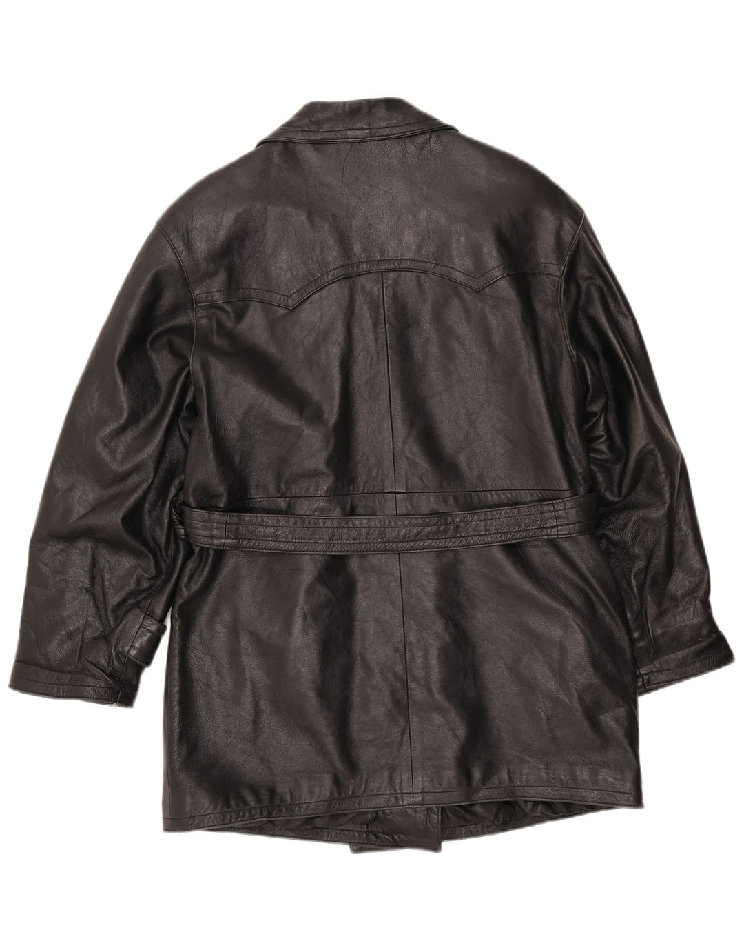 LAVORAZIONE ARTIGIANA Palton pentru femei UK 12 Medium Black Leather