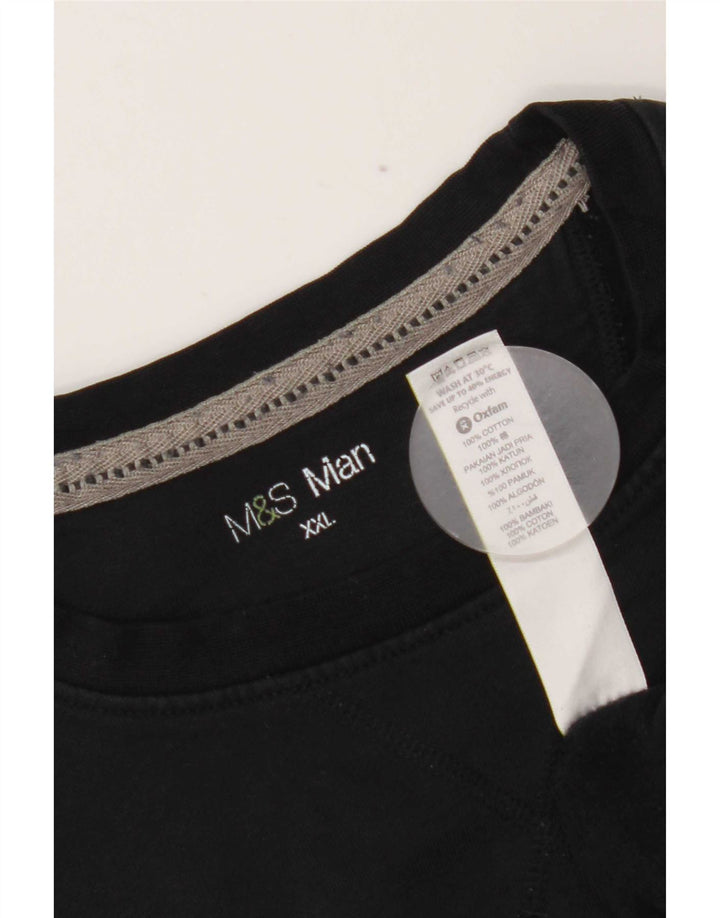Pulover pentru bărbați Marks & Spencer, bumbac negru 2XL