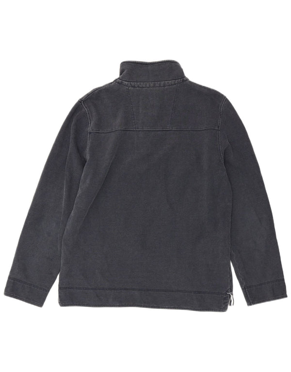 Crew Clothing Hanorac pentru bărbați cu fermoar și gât Pulover mare, albastru bleumarin, bumbac