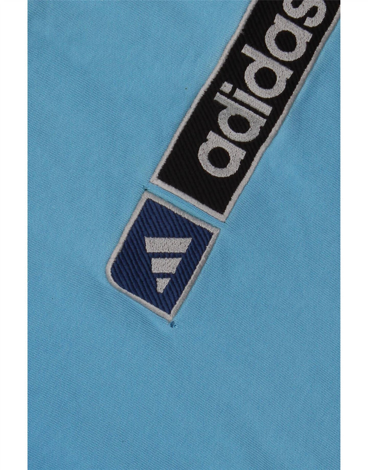 Pulover cu grafic supradimensionat ADIDAS pentru băieți 15-16 ani, bumbac albastru