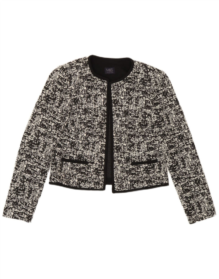 Pulover Bolero pentru femei Marks & Spencer UK 10 Mic Negru Geometric