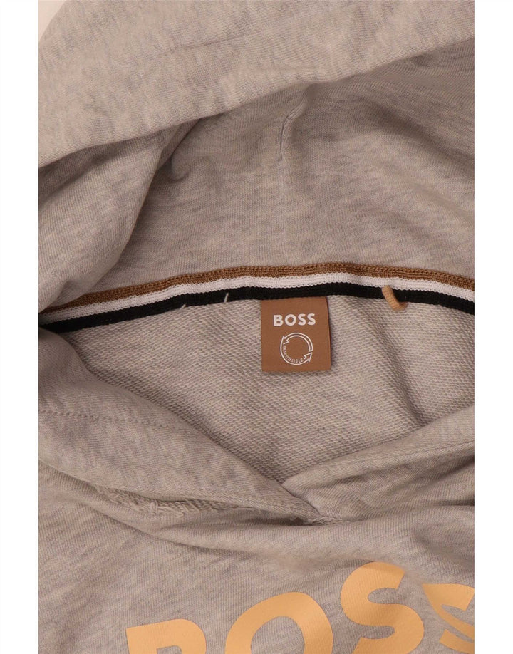 Hugo Boss Pulover supradimensionat cu capotă pentru femei UK 14 Gri mediu
