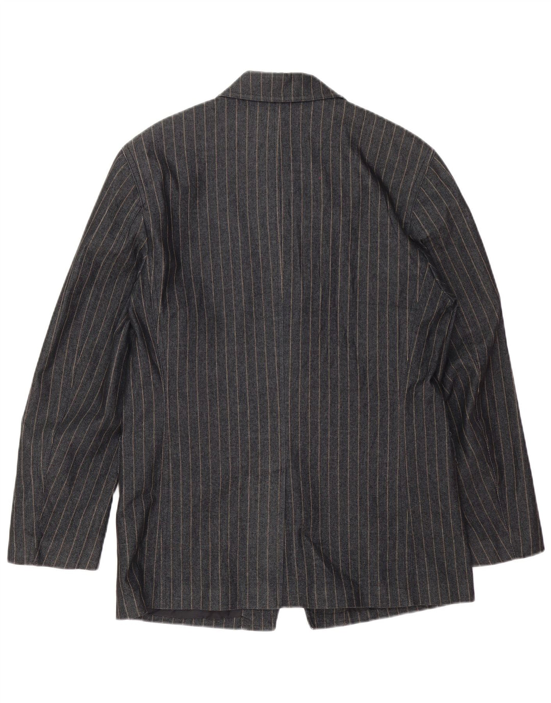 Blazer pentru bărbați Zara UK 38, bumbac cu dungi gri mediu