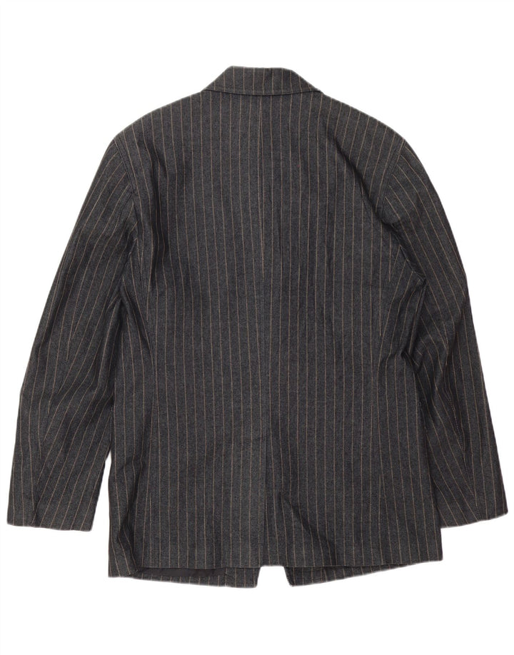 Blazer pentru bărbați Zara UK 38, bumbac cu dungi gri mediu