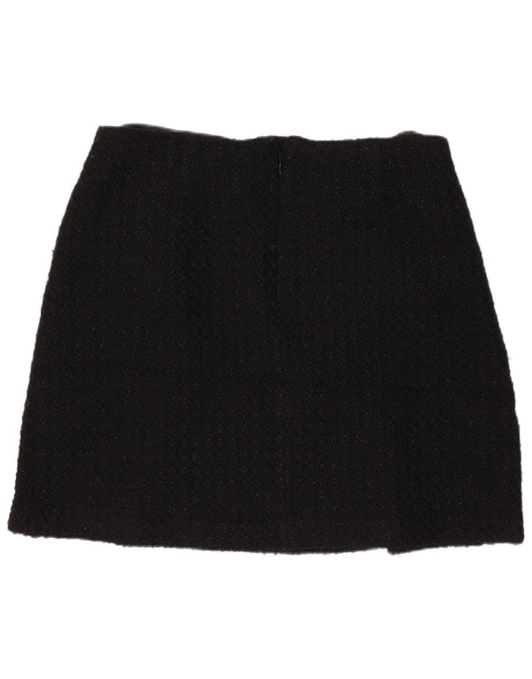 Fusta mini pentru femei Marks & Spencer UK 14 Medium W32 Acrilic negru