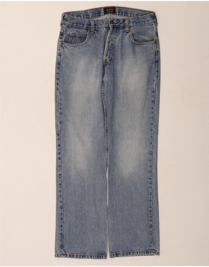 LEE Mens Seattle Straight Jeans W33 L32 Blue Cotton