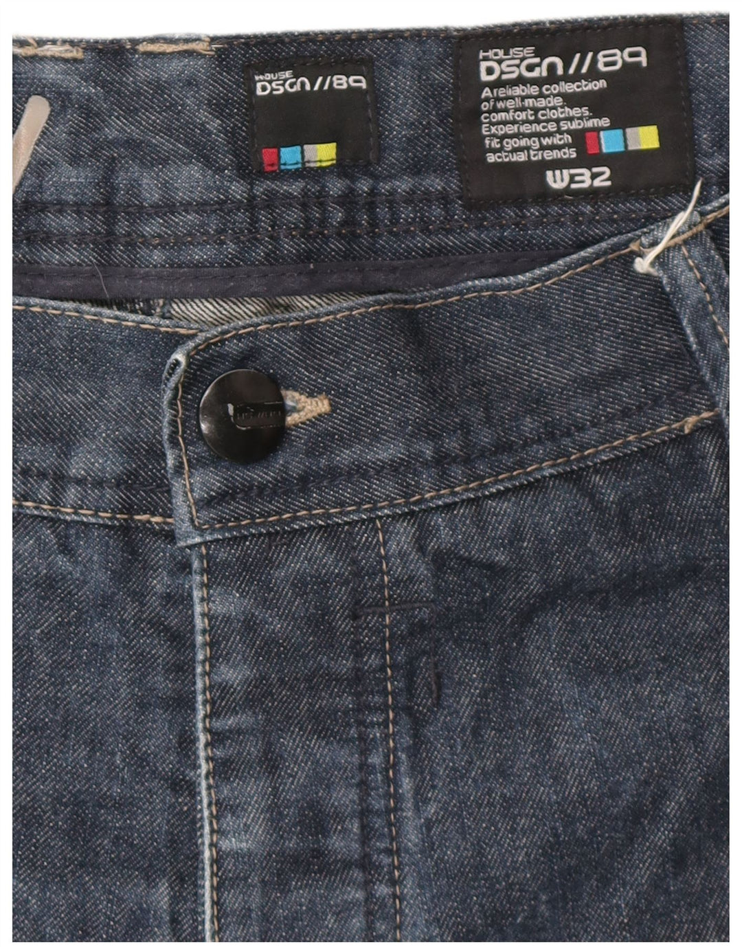 Pantaloni scurți din denim cargo vintage pentru bărbați W32 Medium Bleumarin