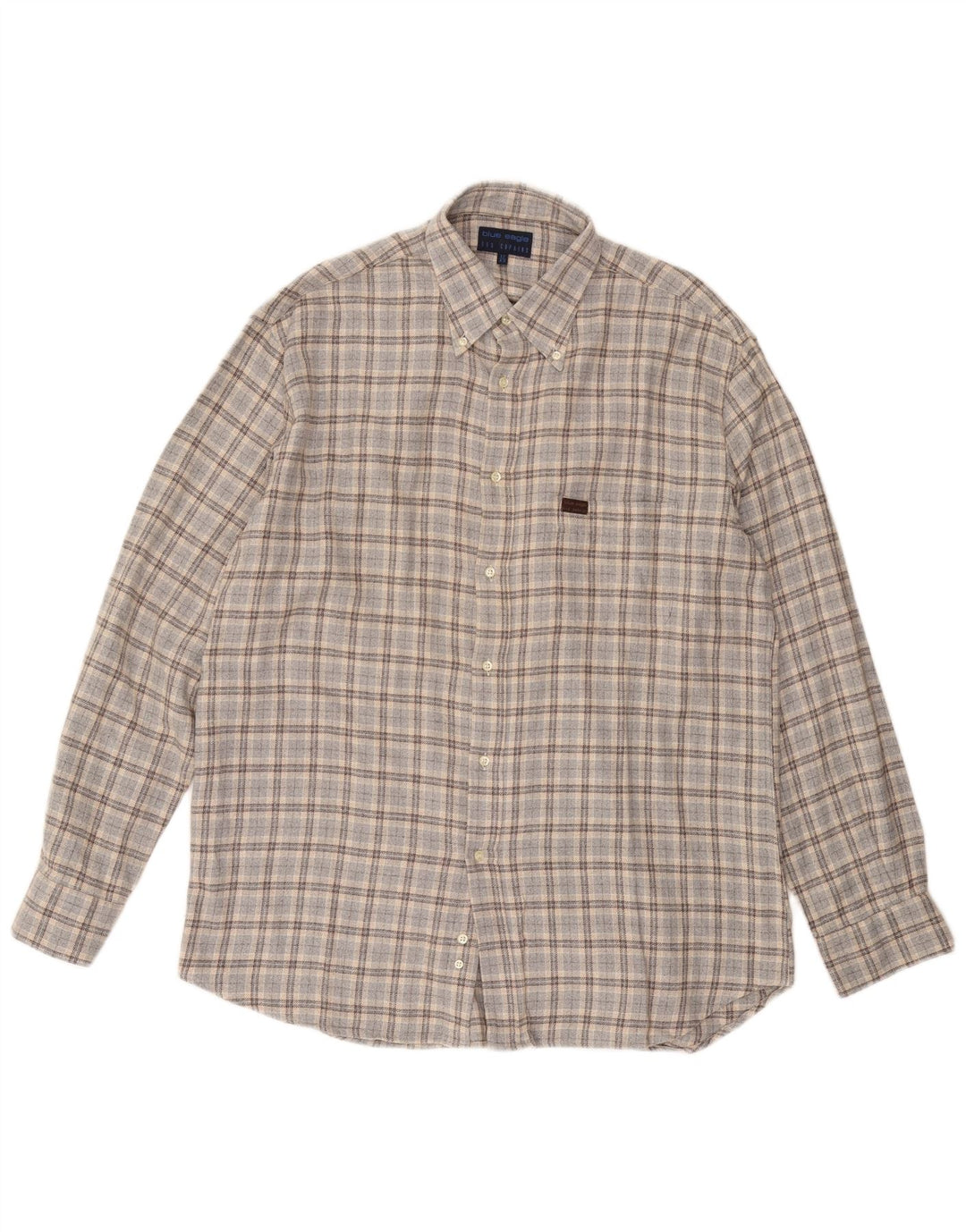 Cămașă de flanel pentru bărbați LES COPAINS Mărimea 17 43 XL Bumbac cu carouri gri