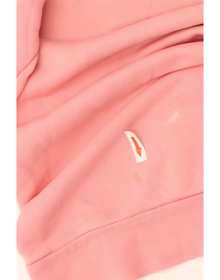 Pulover de hanorac grafic Adidas pentru femei UK 12/14 bumbac roz mediu