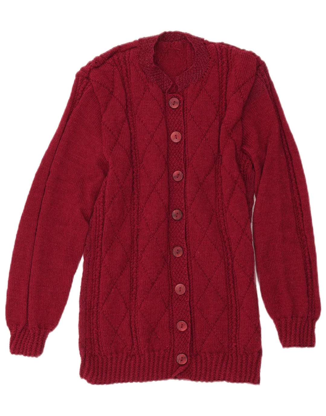 Pulover cardigan pentru femei VINTAGE UK 8 Small Burgundy