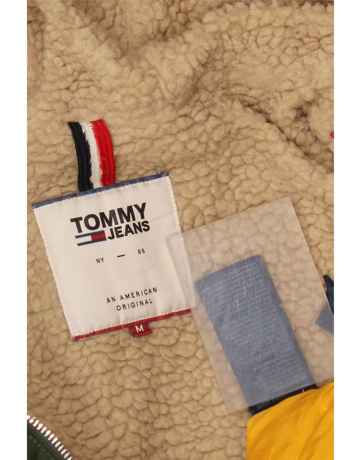 Jachetă parka cu glugă Tommy Hilfiger pentru femei UK 14 Poliester verde mediu