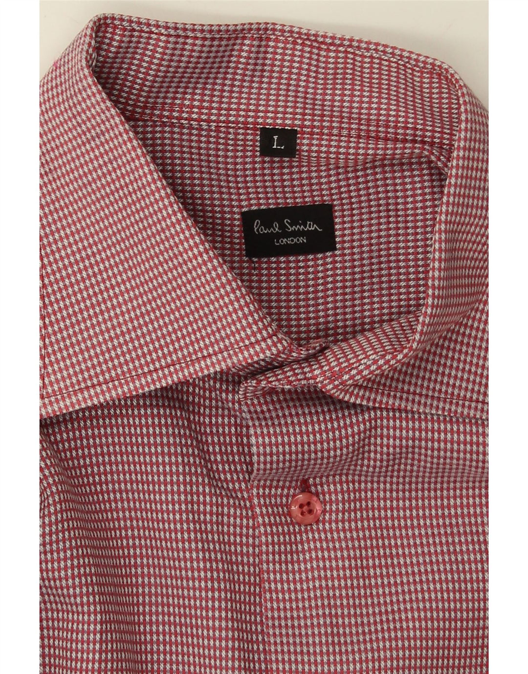 PAUL SMITH Mens Abstract Pattern Shirt Large Red Vintage Paul Smith and Second-Hand Paul Smith from Messina Hembry 