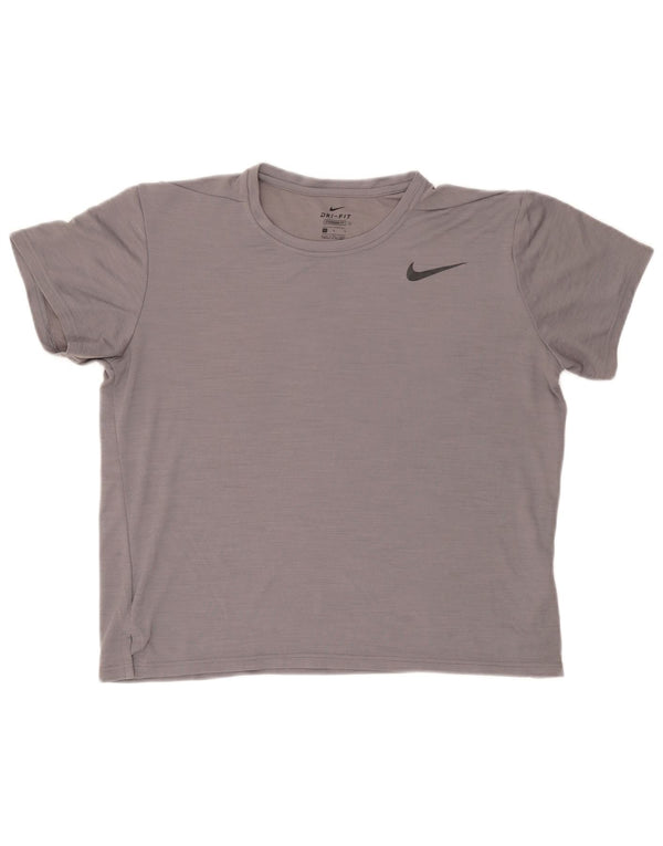 Nike Mens T-Shirt Top Large Grey Polyester